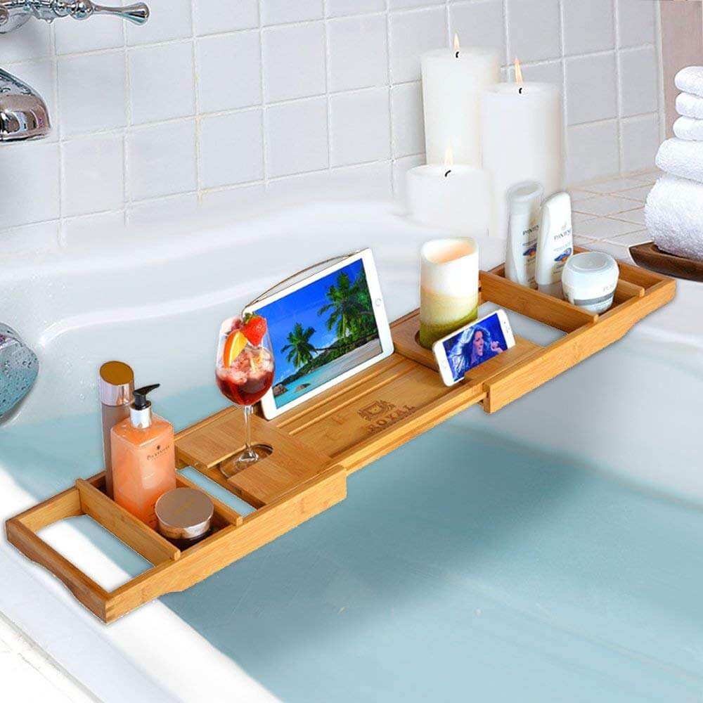 Wood Luxury Bathtub Tray