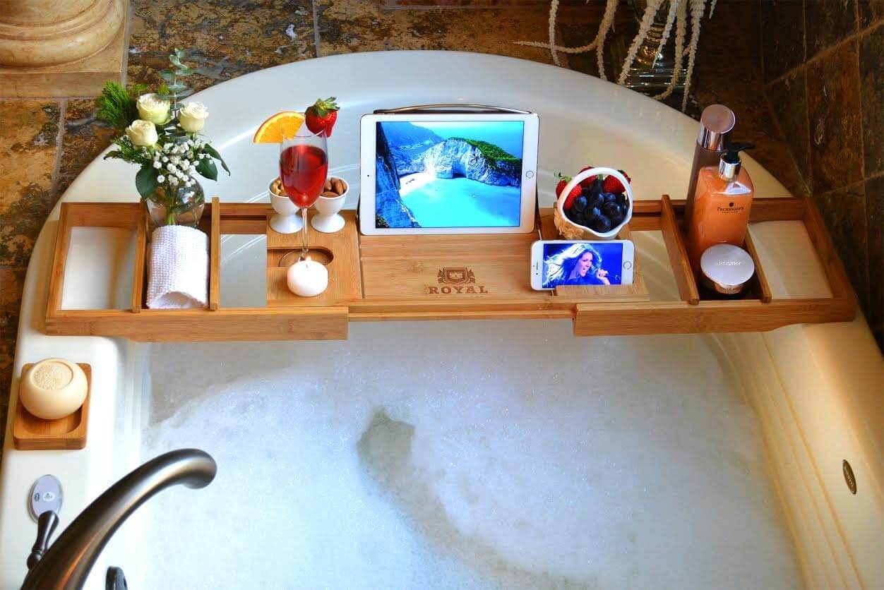 Wood Luxury Bathtub Tray