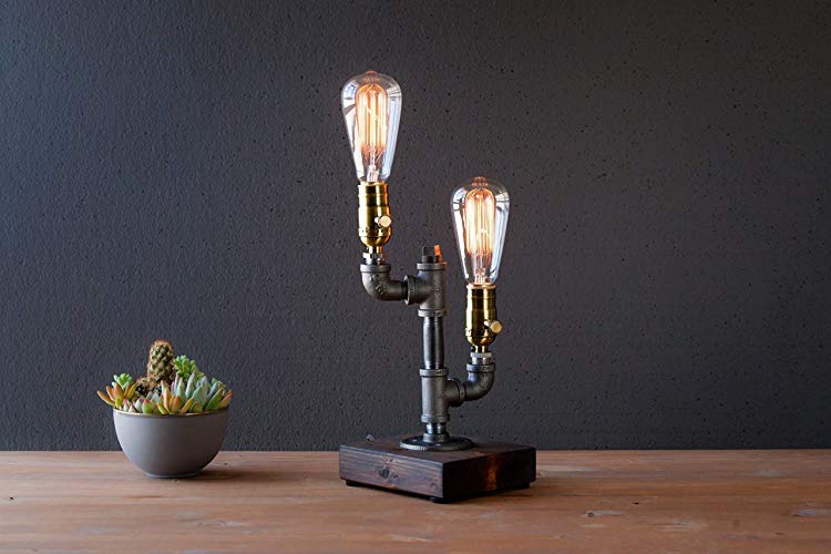 Dimming Industrial Steampunk Table Pipe Lamp