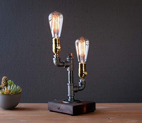 Dimming Industrial Steampunk Table Pipe Lamp