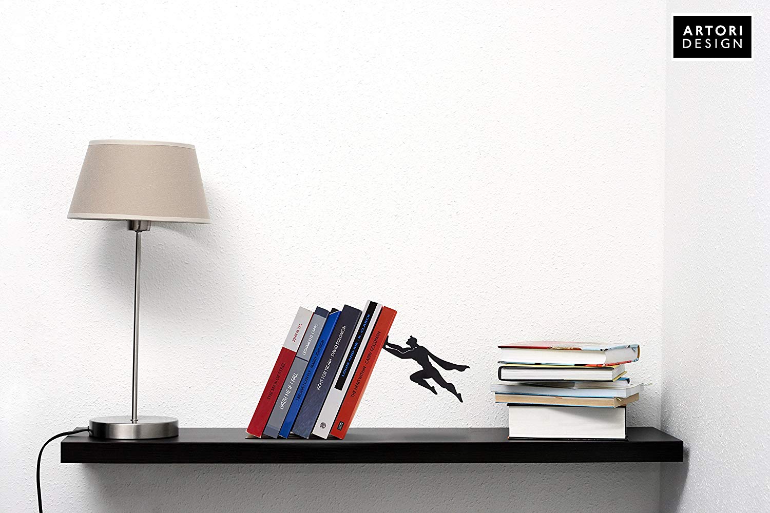 Artori Design Black Metal Superhero Book Ends