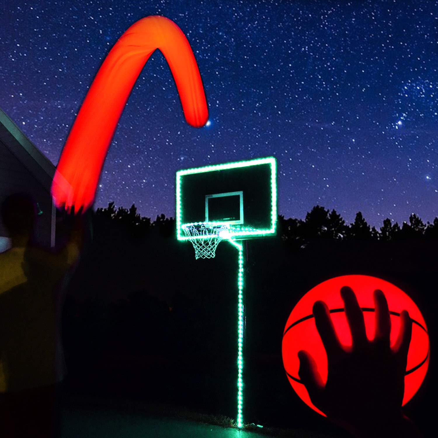 GlowCity Light Up Basketball Hoop Kit with LED Basketball