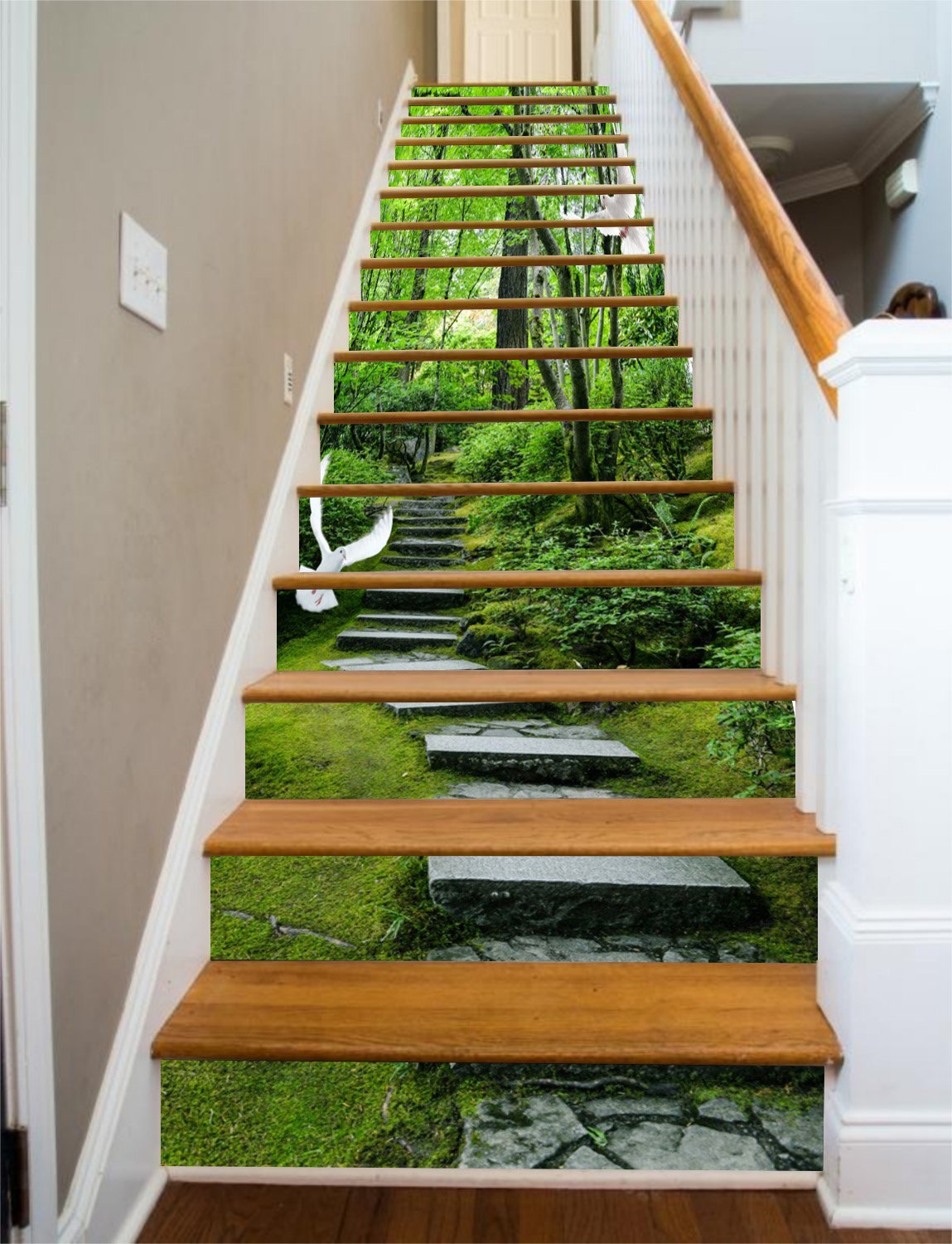 Green Road Mountain Stair Risers Decoration