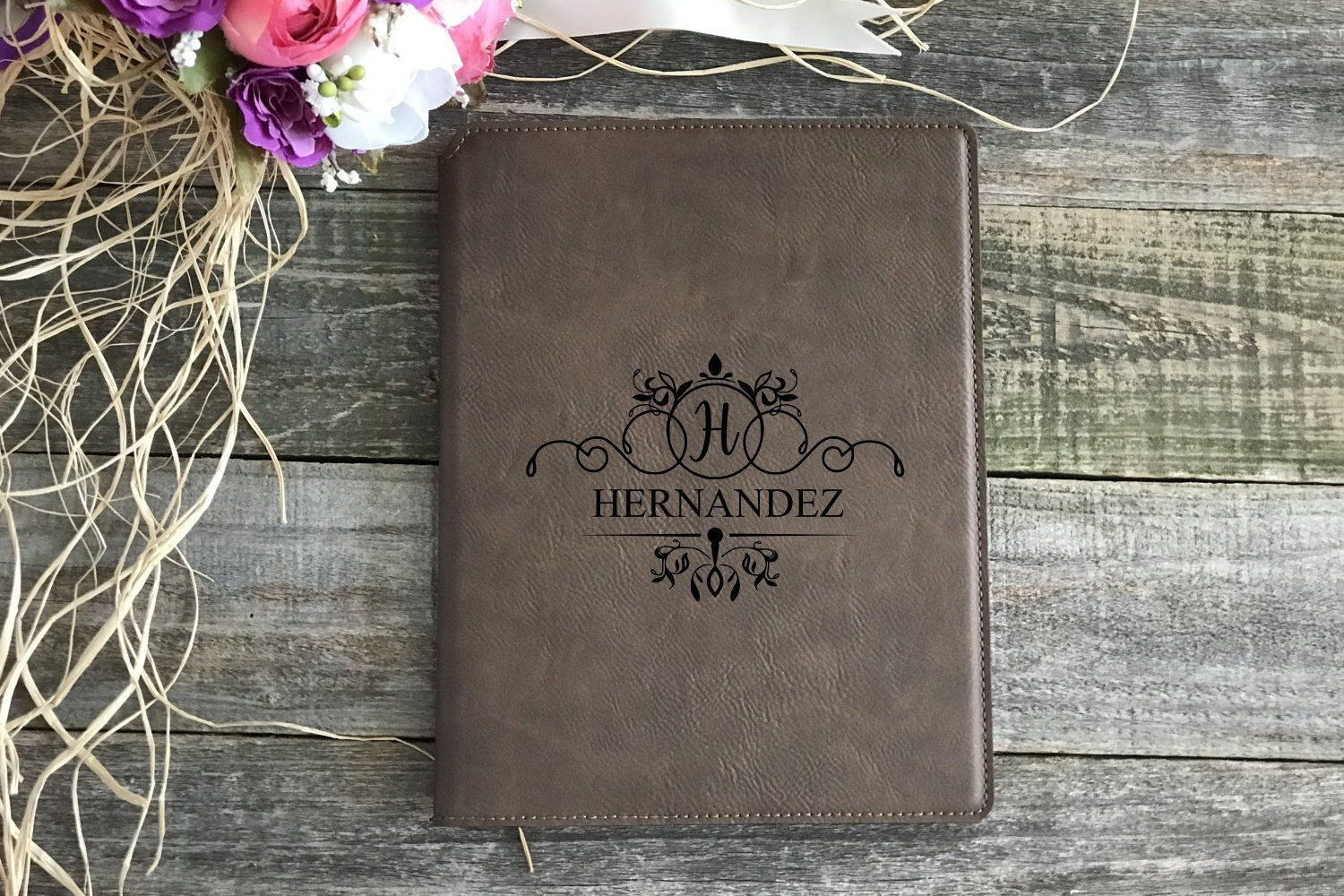 Personalized Leather Journal and Portfolio