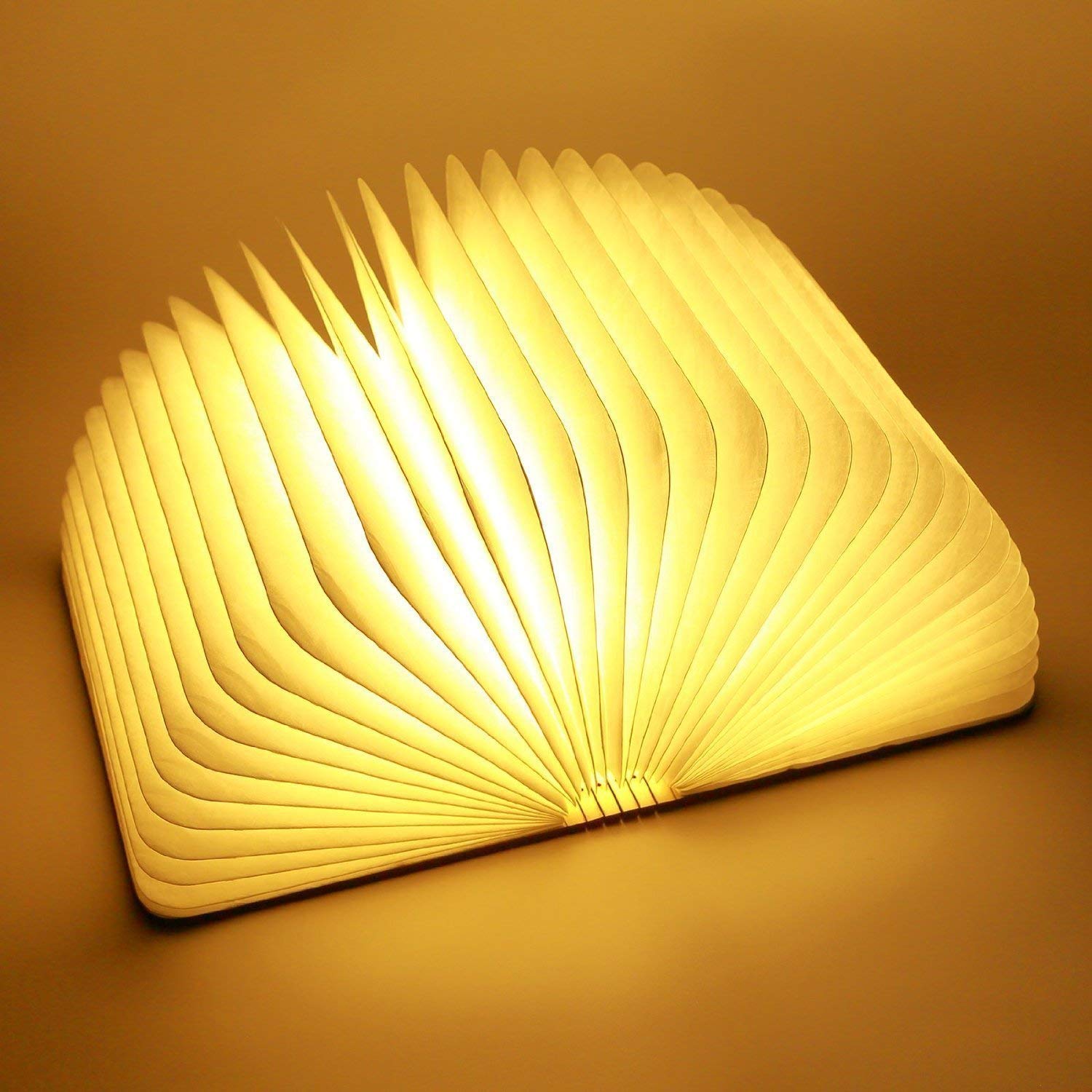 Wood Grain Folding Book Lamp