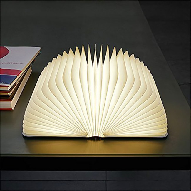 Wood Grain Folding Book Lamp