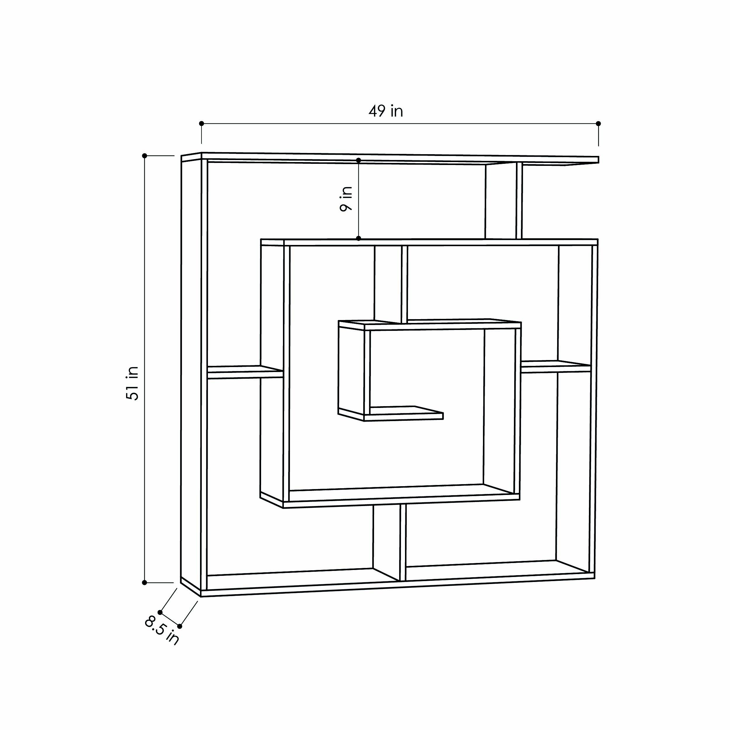 Asymmetrical Spiral Bookcase