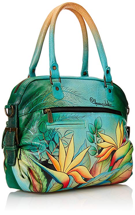 Anuschka Tropical Bliss Zip Top Handle Bag