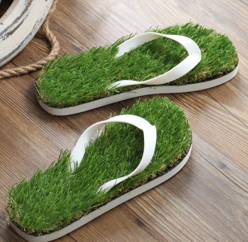 Grass Flip Flops for the Swimming Pool