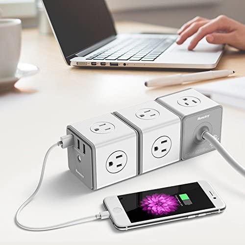 Surge Adapter with 4 AC Outlets and 3 USB Charging Ports
